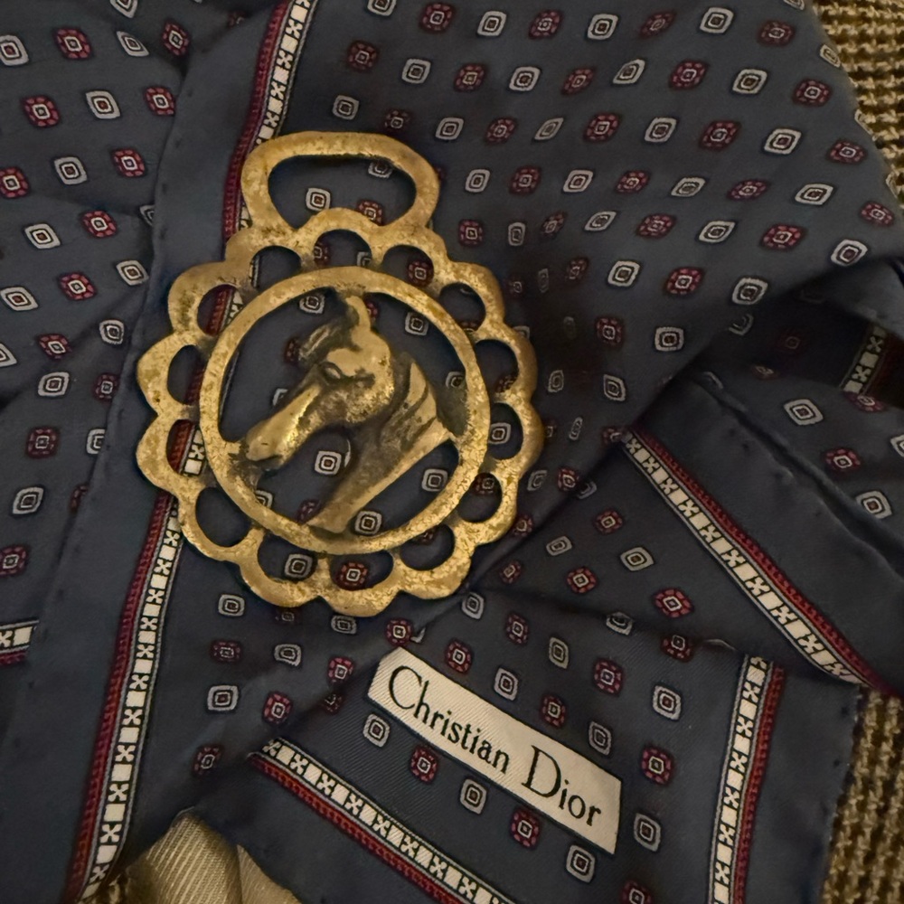 Vintage Brass Horse Medallion